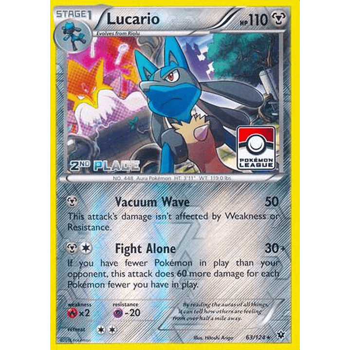 Lucario - 63/124 (Pokemon League) [2nd Place] #063 1