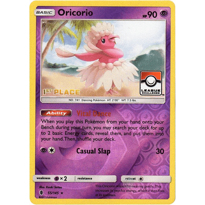 Oricorio - 55/145 (League Challenge) [1st Place] #055 1