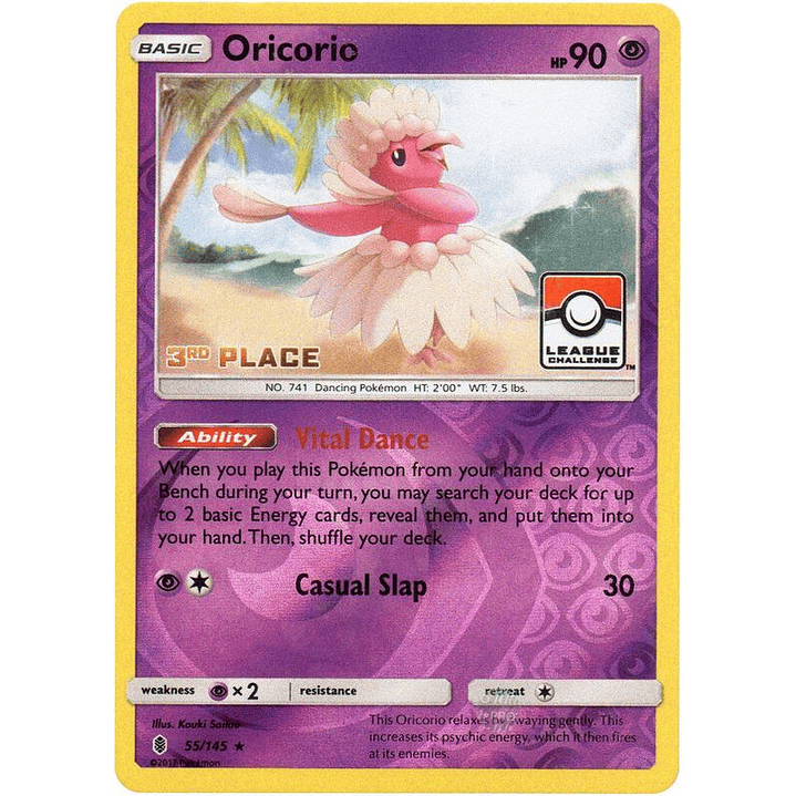 Oricorio - 55/145 (League Challenge) [3rd Place] #055 1