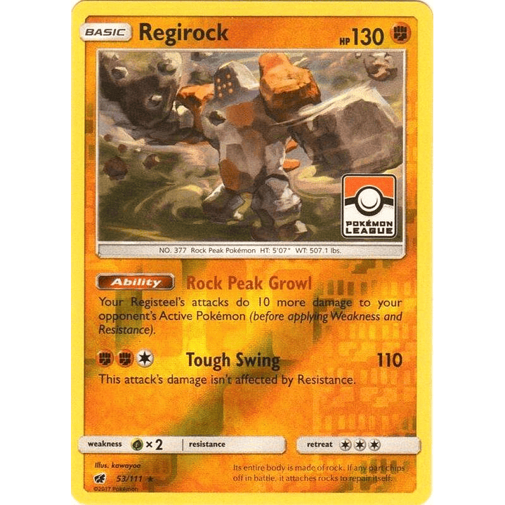 Regirock - 53/111 (Pokemon League) #053 1
