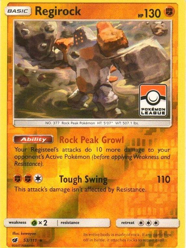 Regirock - 53/111 (Pokemon League) #053 1