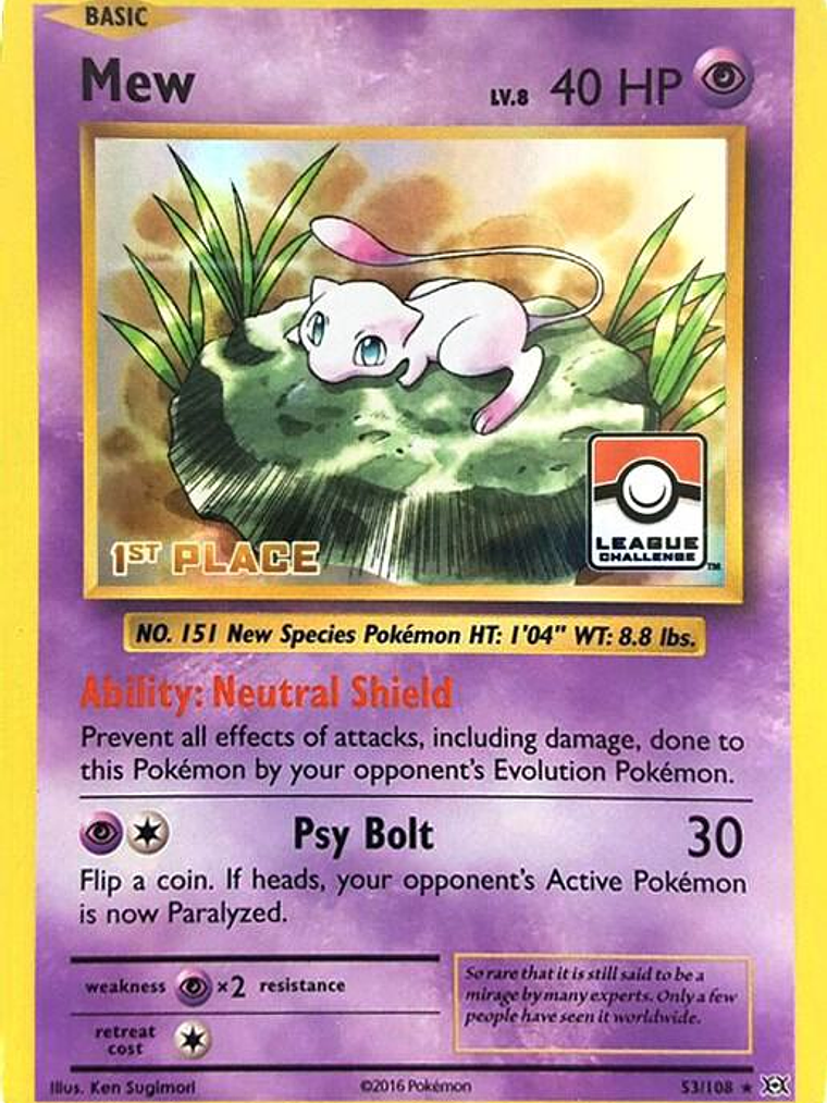 Mew - 53/108 (League Challenge) [1st Place] #053 1