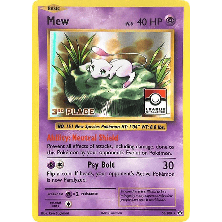Mew - 53/108 (League Challenge) [3rd Place] #053 1