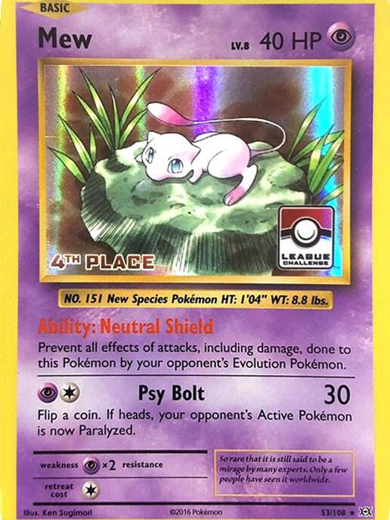 Mew - 53/108 (League Challenge) [4th Place] #053 1