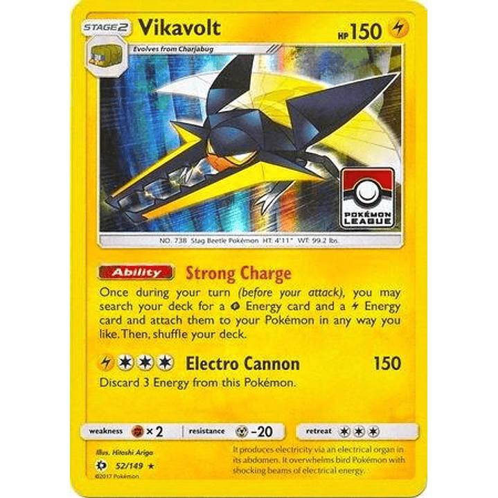 Vikavolt - 52/149 (Pokemon League) #052 1