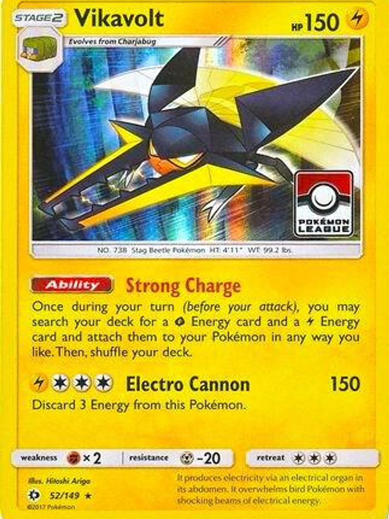 Vikavolt - 52/149 (Pokemon League) #052 1