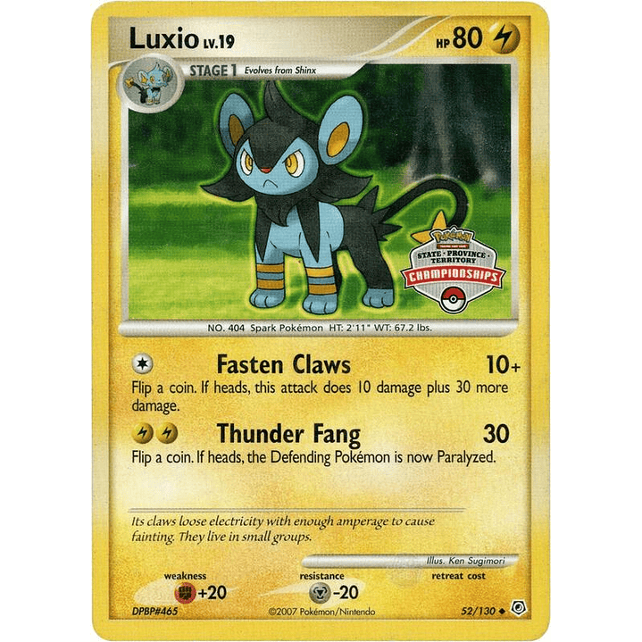 Luxio - 52/130 (State Championship Promo) #052 1