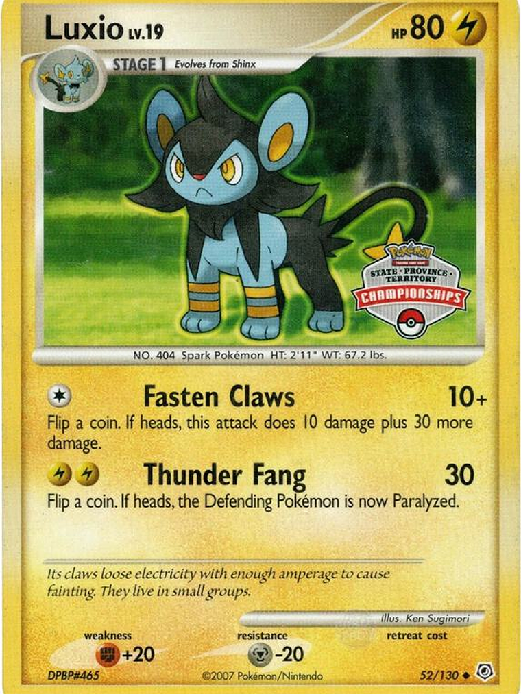 Luxio - 52/130 (State Championship Promo) #052 1