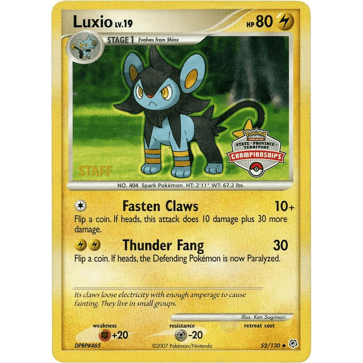 Luxio - 52/130 (State Championships) [Staff] #052 1