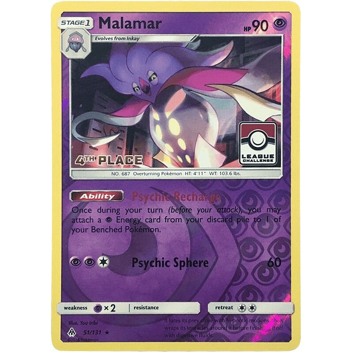 Malamar - 51/131 (League Challenge) [4th Place] #051 1