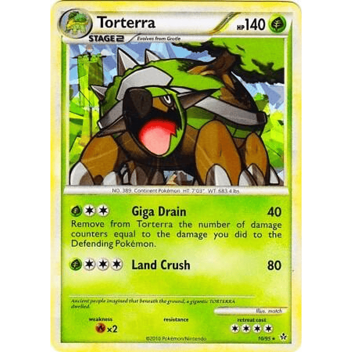 Torterra - 10/95 (Cracked Ice Holo) #010 1