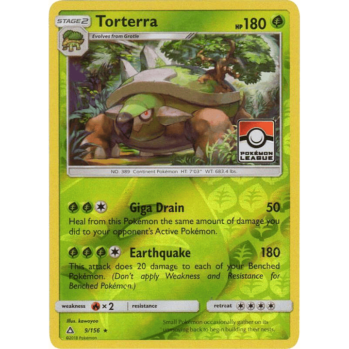 Torterra - 9/156 (Pokemon League) #009 1
