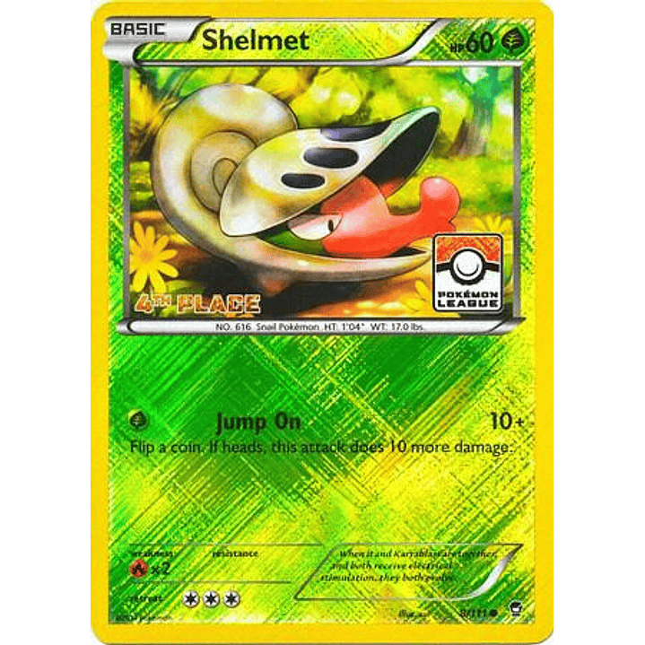 Shelmet - 8/111 (Pokemon League) [4th Place] #008 1