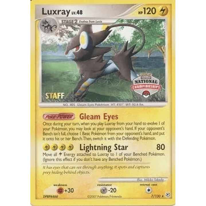 Luxray - 7/130 (National Championships) [Staff] #007 1