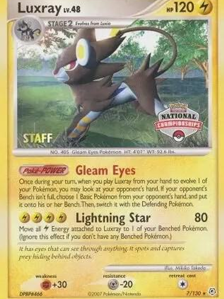 Luxray - 7/130 (National Championships) [Staff] #007 1