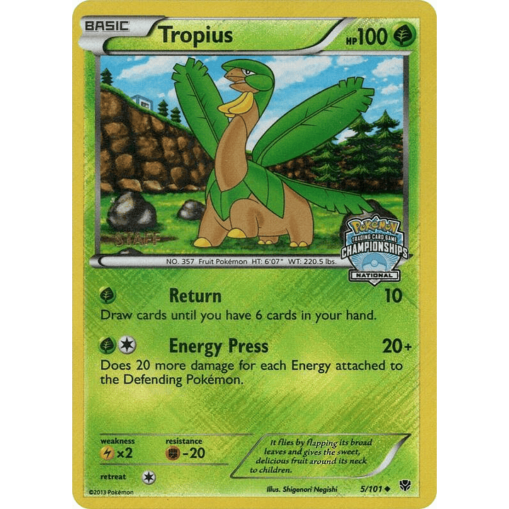 Tropius - 5/101 (National Championships) [Staff] #005 1