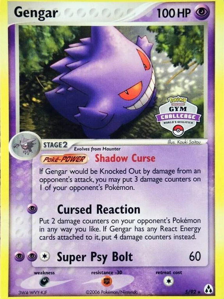 Gengar - 5/92 (Gym Challenge) #005 1