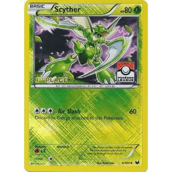 Scyther - 4/108 (Pokemon League) [1st Place] #004 1