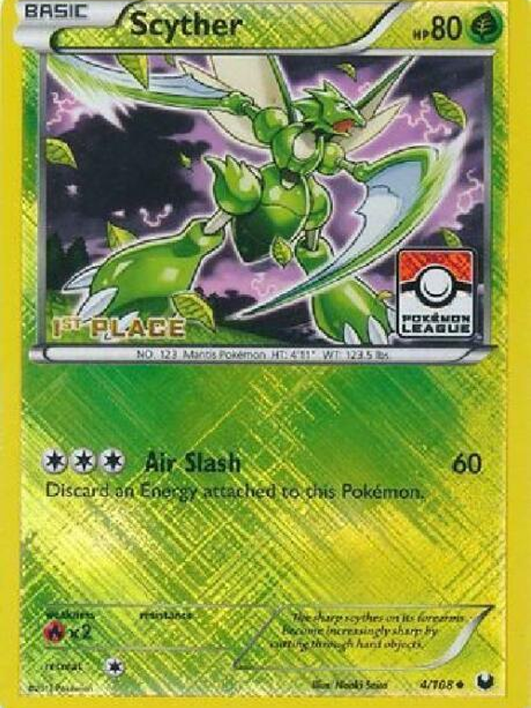 Scyther - 4/108 (Pokemon League) [1st Place] #004 1