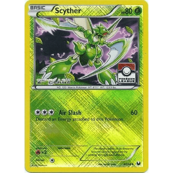 Scyther - 4/108 (Pokemon League) [2nd Place] #004 1