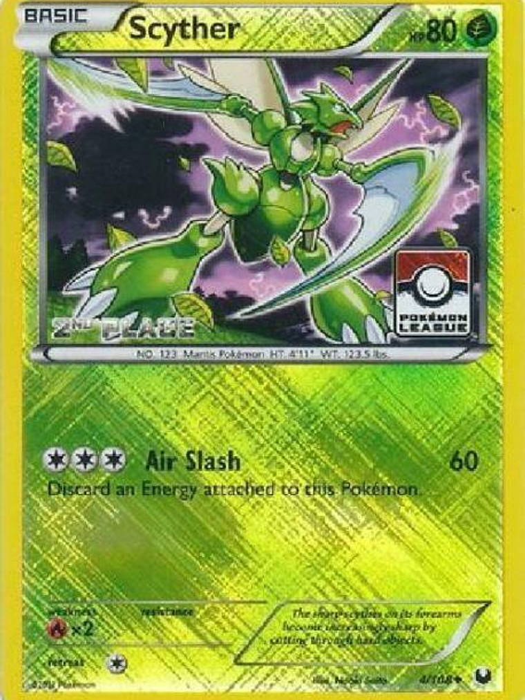 Scyther - 4/108 (Pokemon League) [2nd Place] #004 1