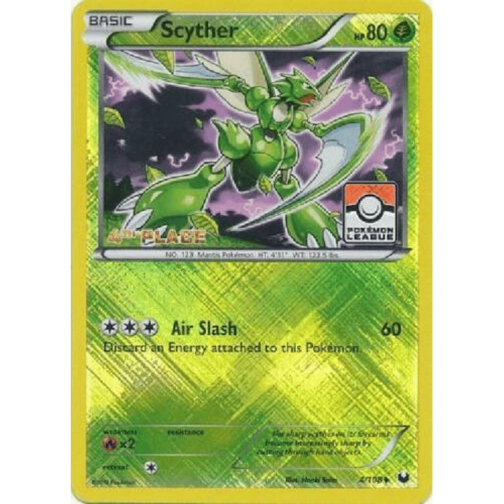 Scyther - 4/108 (Pokemon League) [4th Place] #004 1