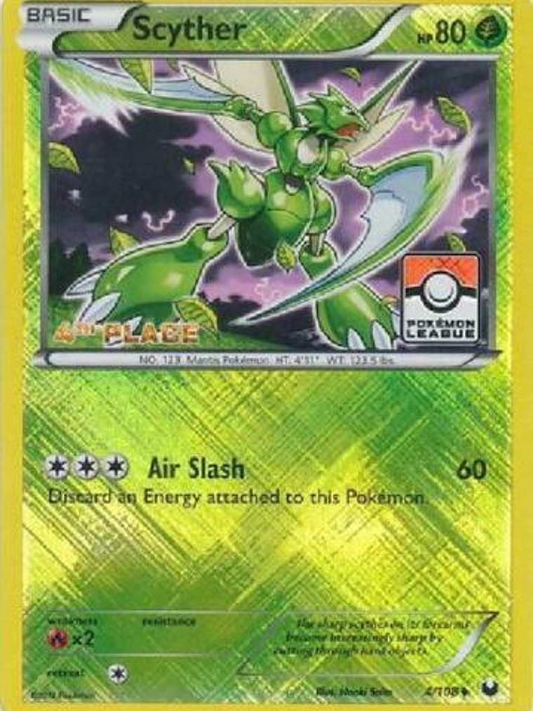 Scyther - 4/108 (Pokemon League) [4th Place] #004 1