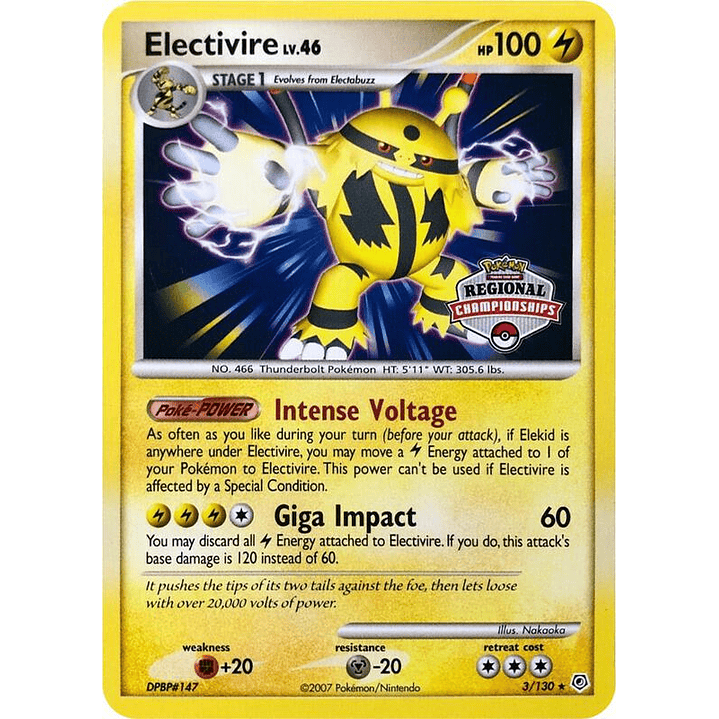Electivire - 3/130 (Regional Championships) #003 1