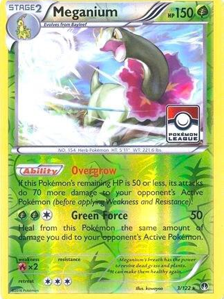 Meganium - 3/122 (Pokemon League) #003 1