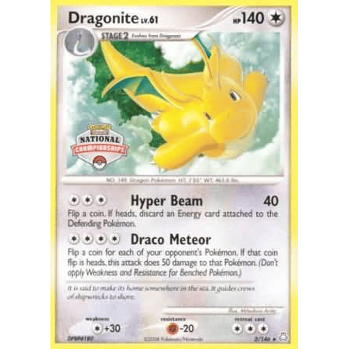 Dragonite - 2/146 (National Championships) #002 1