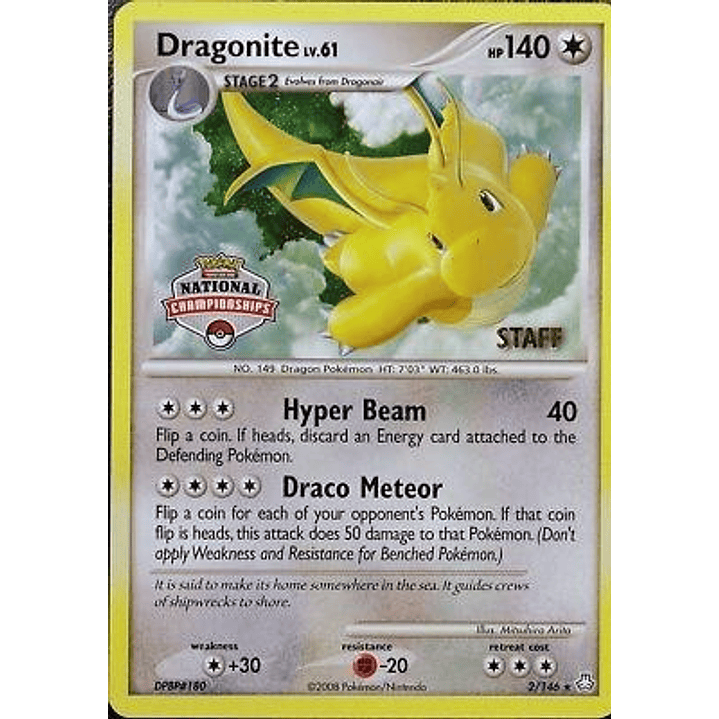 Dragonite - 2/146 (National Championships) [Staff] #002 1