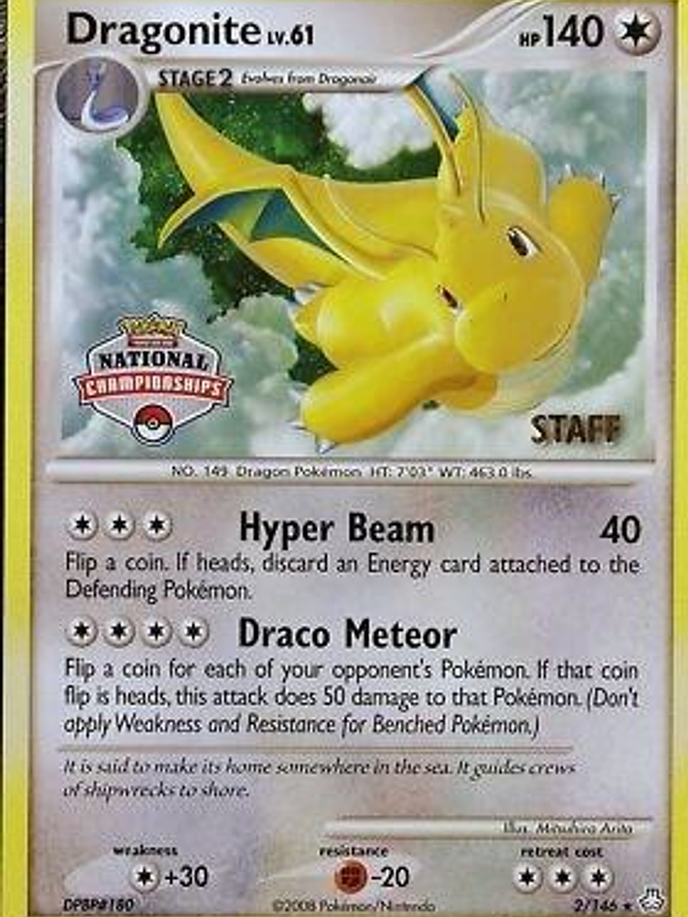 Dragonite - 2/146 (National Championships) [Staff] #002 1