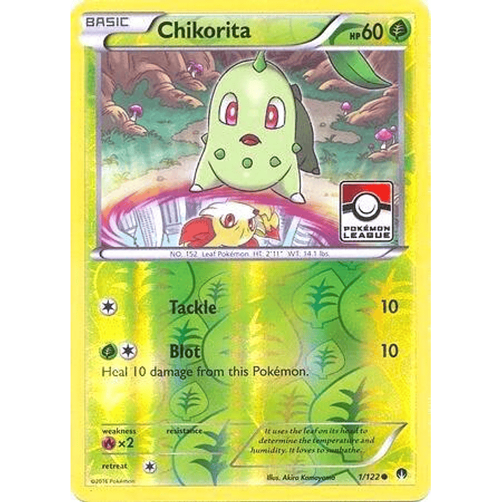Chikorita - 1/122 (Pokemon League) #001 1