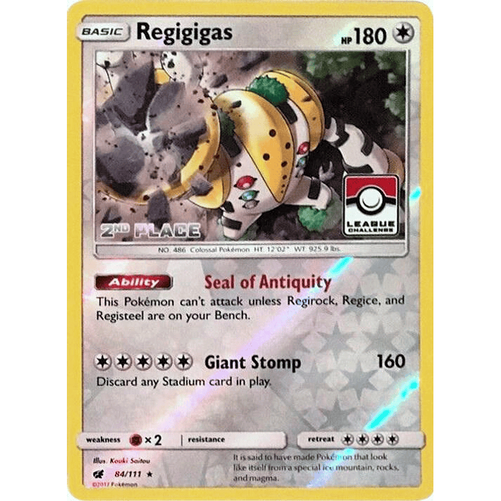 Regigigas - 84/111 (League Challenge) [2nd Place] #084 1