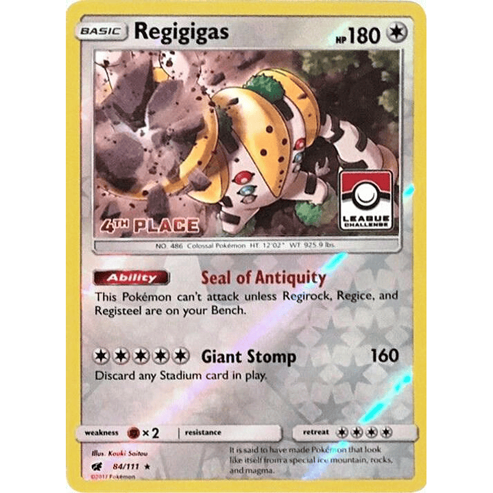 Regigigas - 84/111 (League Challenge) [4th Place] #084 1