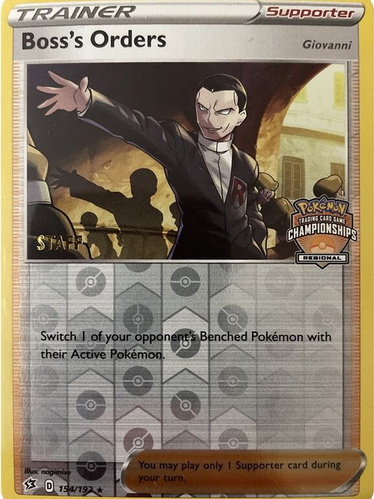 Boss's Orders - 154/192 (Regional Championships) [Staff] #154 1