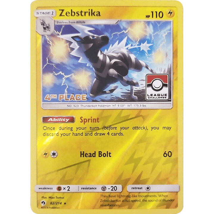 Zebstrika - 82/214 (League Challenge) [4th Place] #082 1