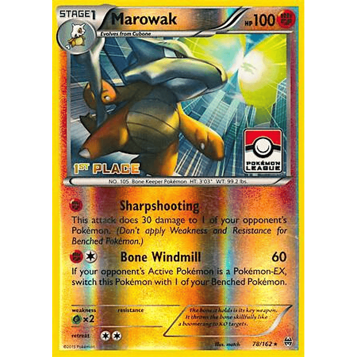 Marowak - 78/162 (Pokemon League) [1st Place] #078 1