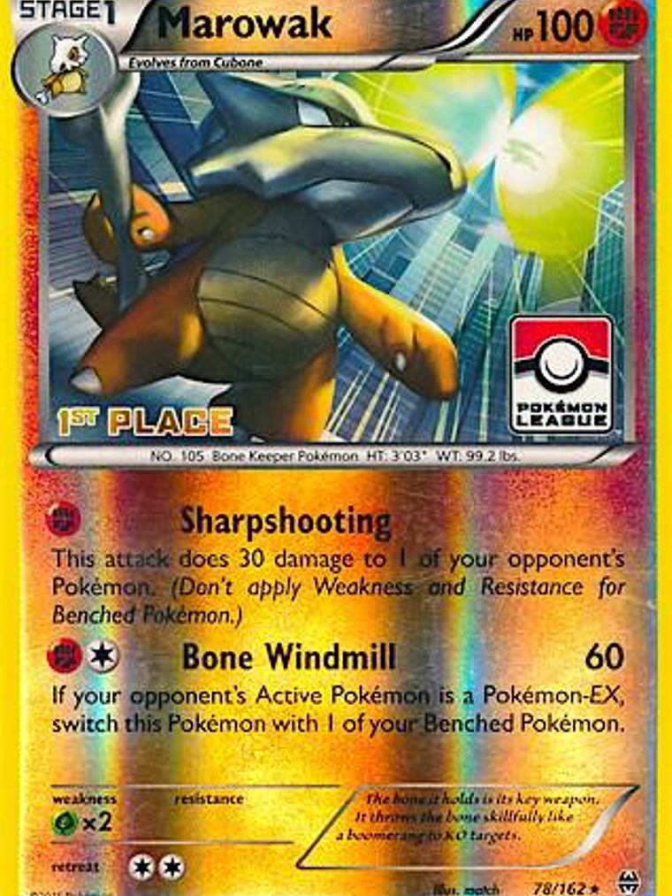 Marowak - 78/162 (Pokemon League) [1st Place] #078 1