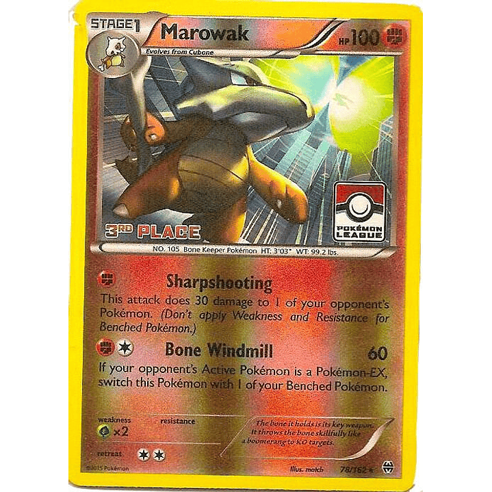 Marowak - 78/162 (Pokemon League) [3rd Place] #078 1