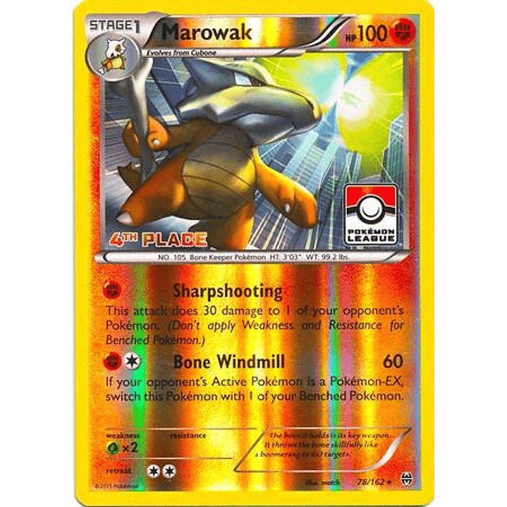 Marowak - 78/162 (Pokemon League) [4th Place] #078 1