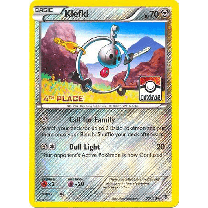 Klefki - 66/119 (League Promo) [4th Place] #066 1