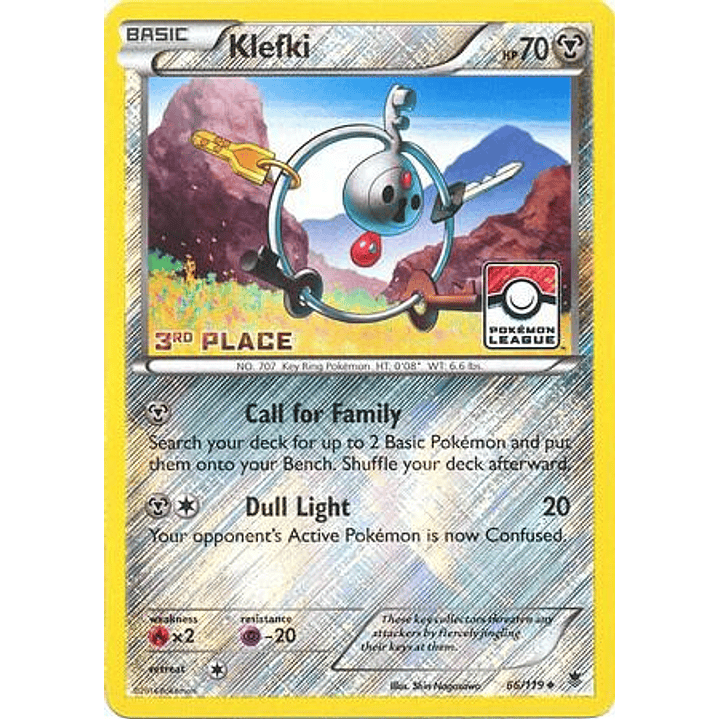Klefki - 66/119 (Pokemon League) [3rd Place] #066 1