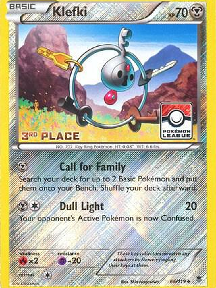 Klefki - 66/119 (Pokemon League) [3rd Place] #066 1