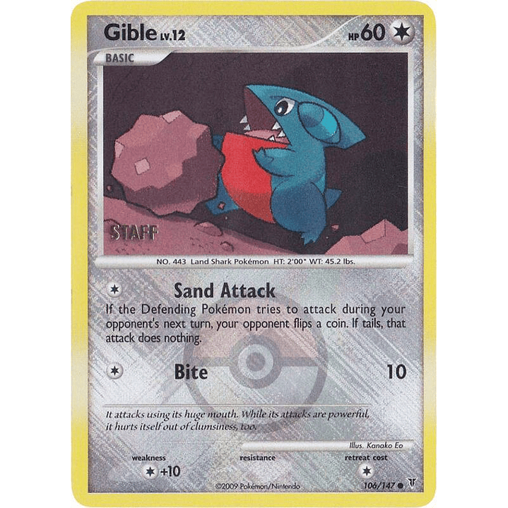 Gible - 106/147 (Championship Promo) [Staff] #106 1