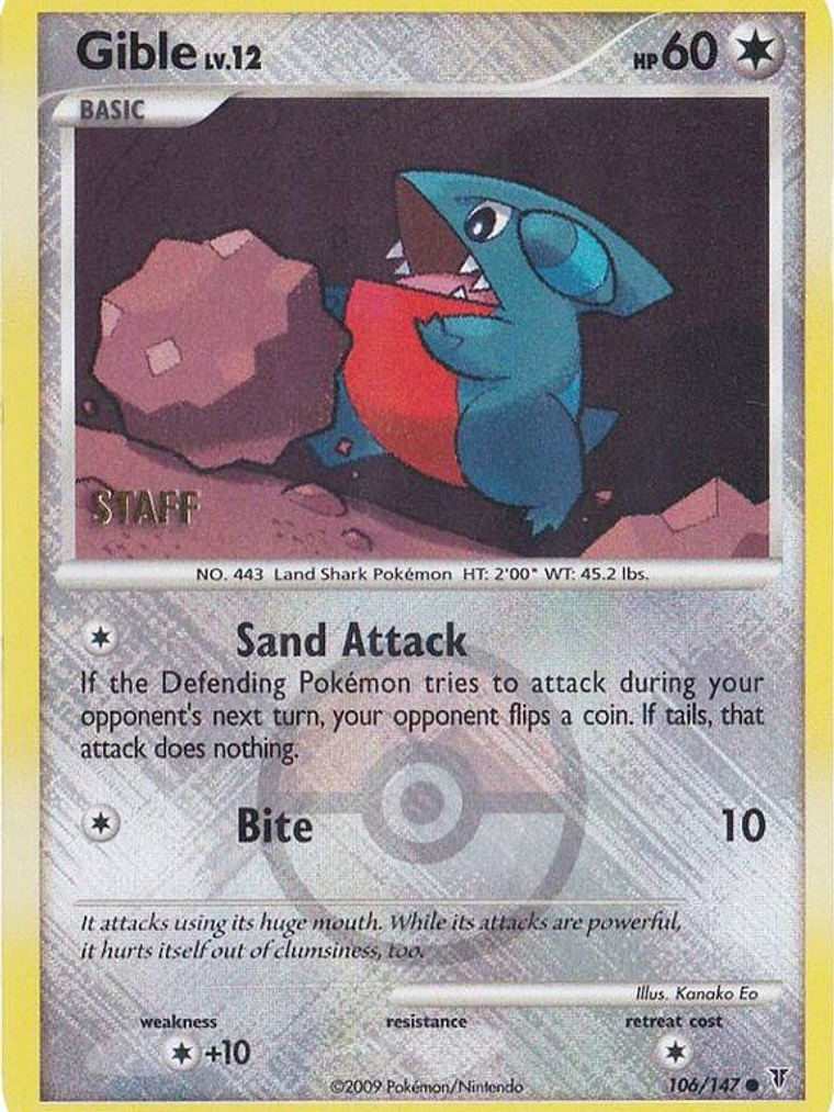 Gible - 106/147 (Championship Promo) [Staff] #106 1