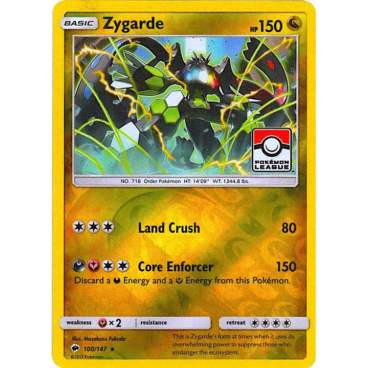 Zygarde - 100/147 (Pokemon League) #100 1