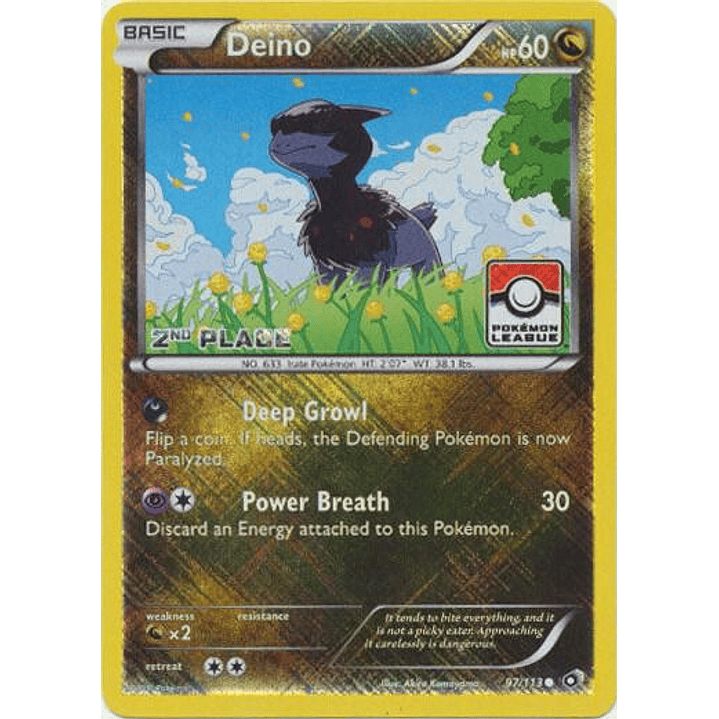 Deino - 97/113 (Pokemon League) [2nd Place] #097 1