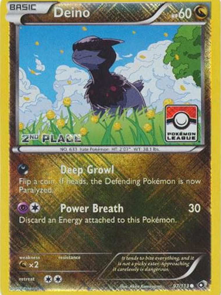 Deino - 97/113 (Pokemon League) [2nd Place] #097 1