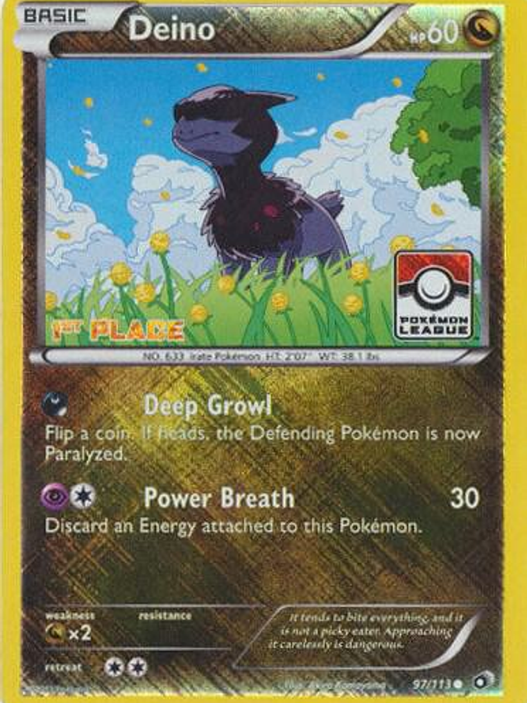 Deino - 97/113 (Pokemon League) [1st Place] #097 1